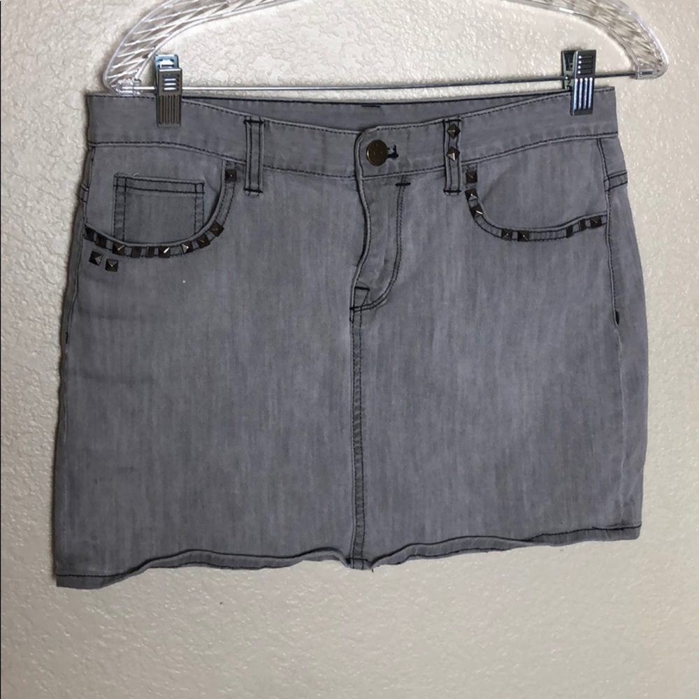 J. Crew Studded Denim Skirt